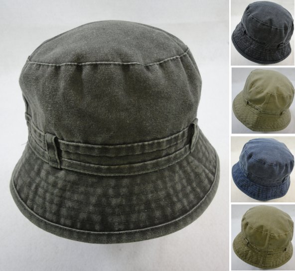 Washed Denim Bucket HAT